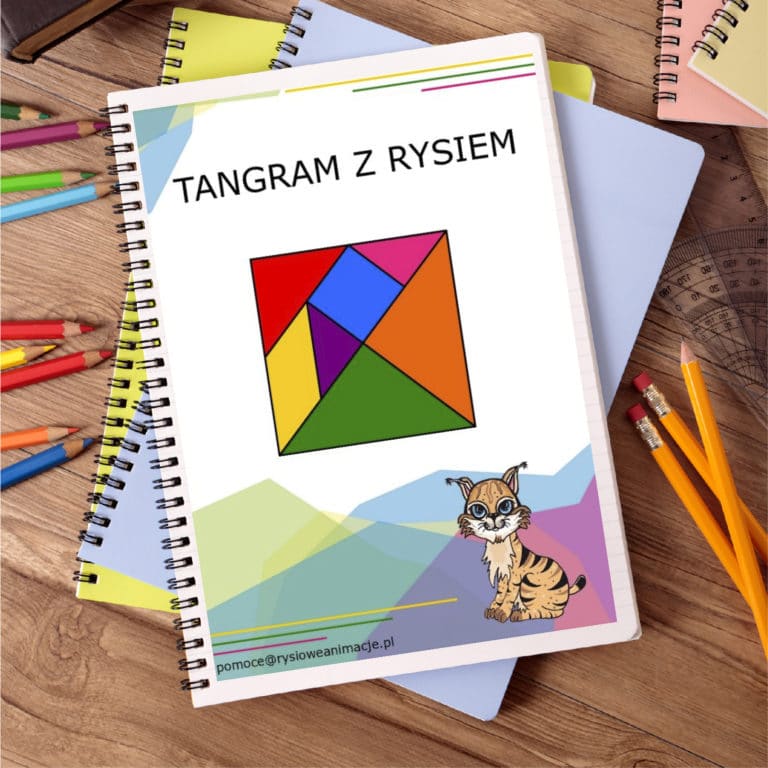 tangram z rysiem pomoce naukowe dla dzieci