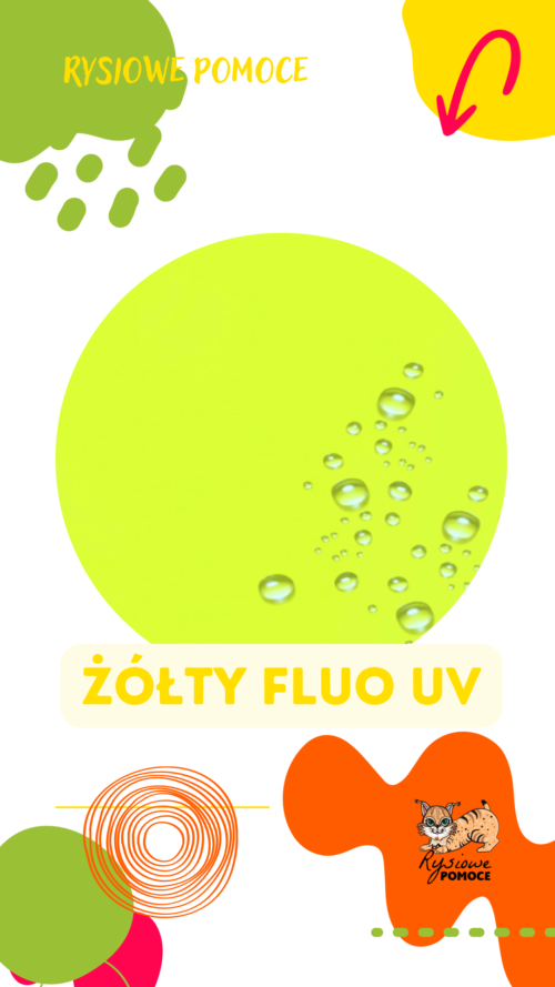 kolor żółty fluo uv gumy animacyjnej produkty dla animatorów Łódź