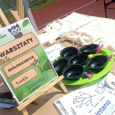 Warsztaty ekologiczne z torbami materiałowymi malowanie eko toreb
